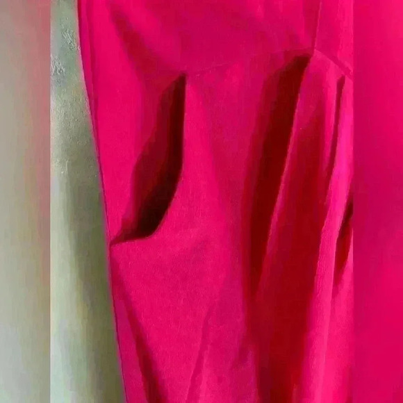 NWOT Button Overall Romper with Pockets, Red, Size Large - Picture 7 of 7